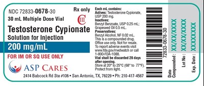 Vial Label (72833 678 30 Label)
